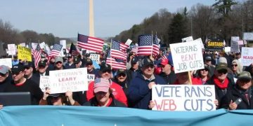Veterans rally in D.C. over job cuts raises concerns