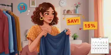 Mujer joven seleccionando ropa en un armario organizado, simbolizando el ahorro y la moda circular en México.