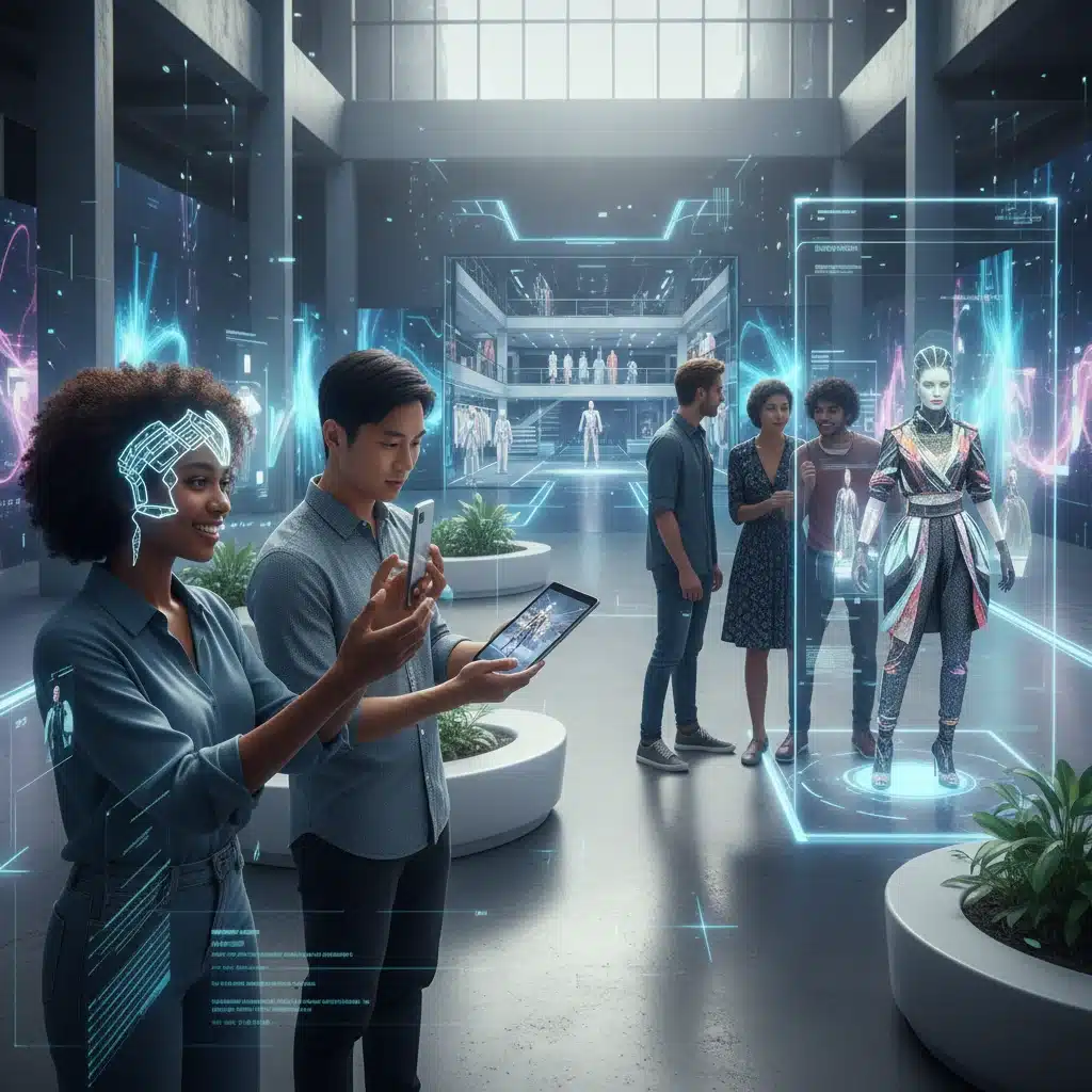 Consumers engaging with augmented reality and metaverse fashion experiences