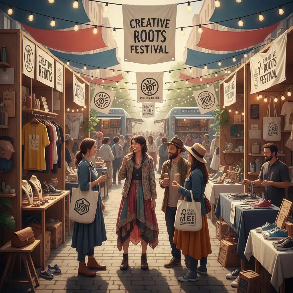 Emerging designers engaging with customers at a local pop-up event.