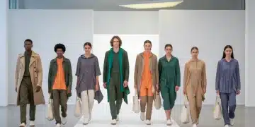 Models displaying diverse gender-fluid fashion trends for 2026, highlighting inclusive apparel design.