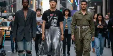 High fashion concepts transforming American street style in 2026, urban setting