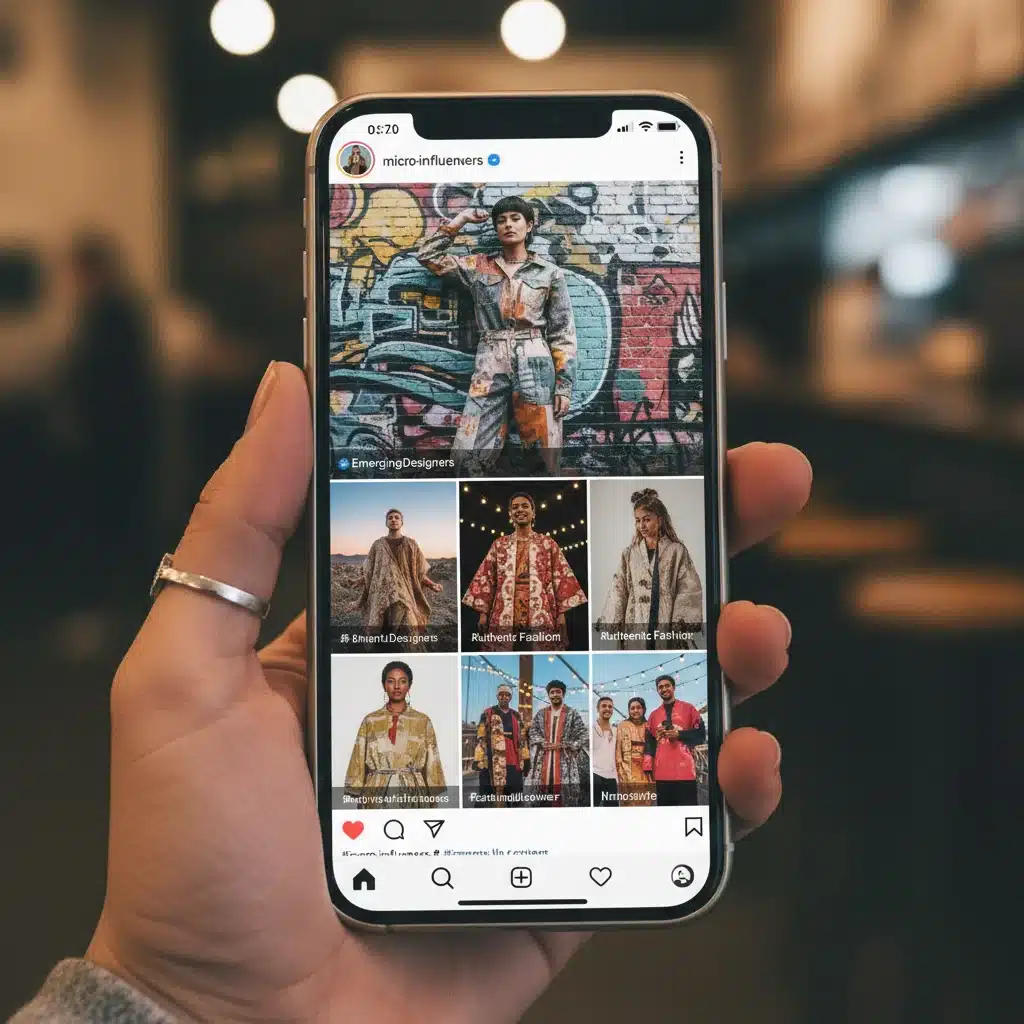 Micro-influencers showcasing emerging fashion brands on social media
