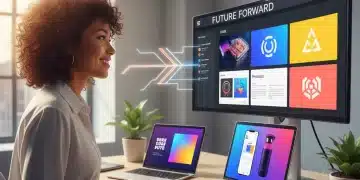 Modern digital design portfolio across devices, showcasing diverse projects for emerging designers.