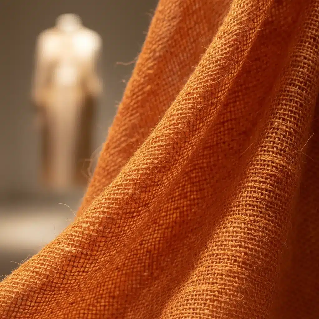 Orange peel fiber textile close-up for sustainable fashion