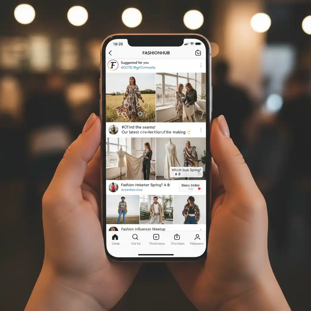 Smartphone displaying effective social media marketing for fashion brands.