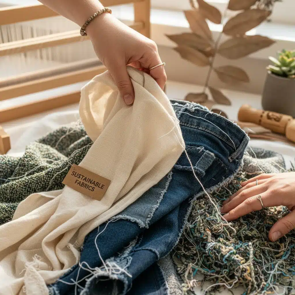 Sustainable fashion materials reflecting Gen Z's eco-conscious choices.