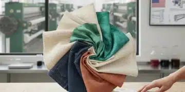 Diverse sustainable textile samples for fashion designers
