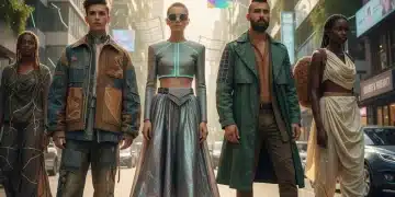 Diverse fashion enthusiasts display 2026 street style micro-trends in a bustling city.