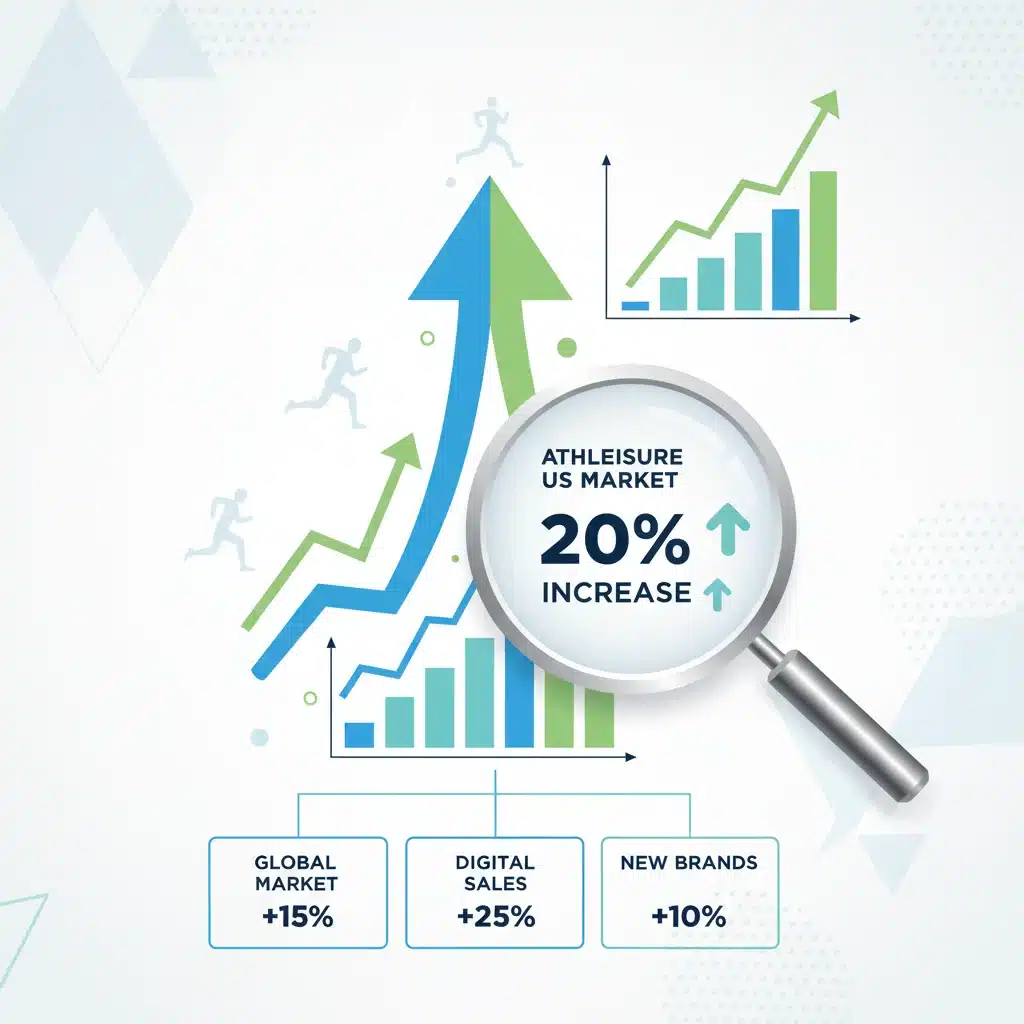 Infographic showing athleisure market growth