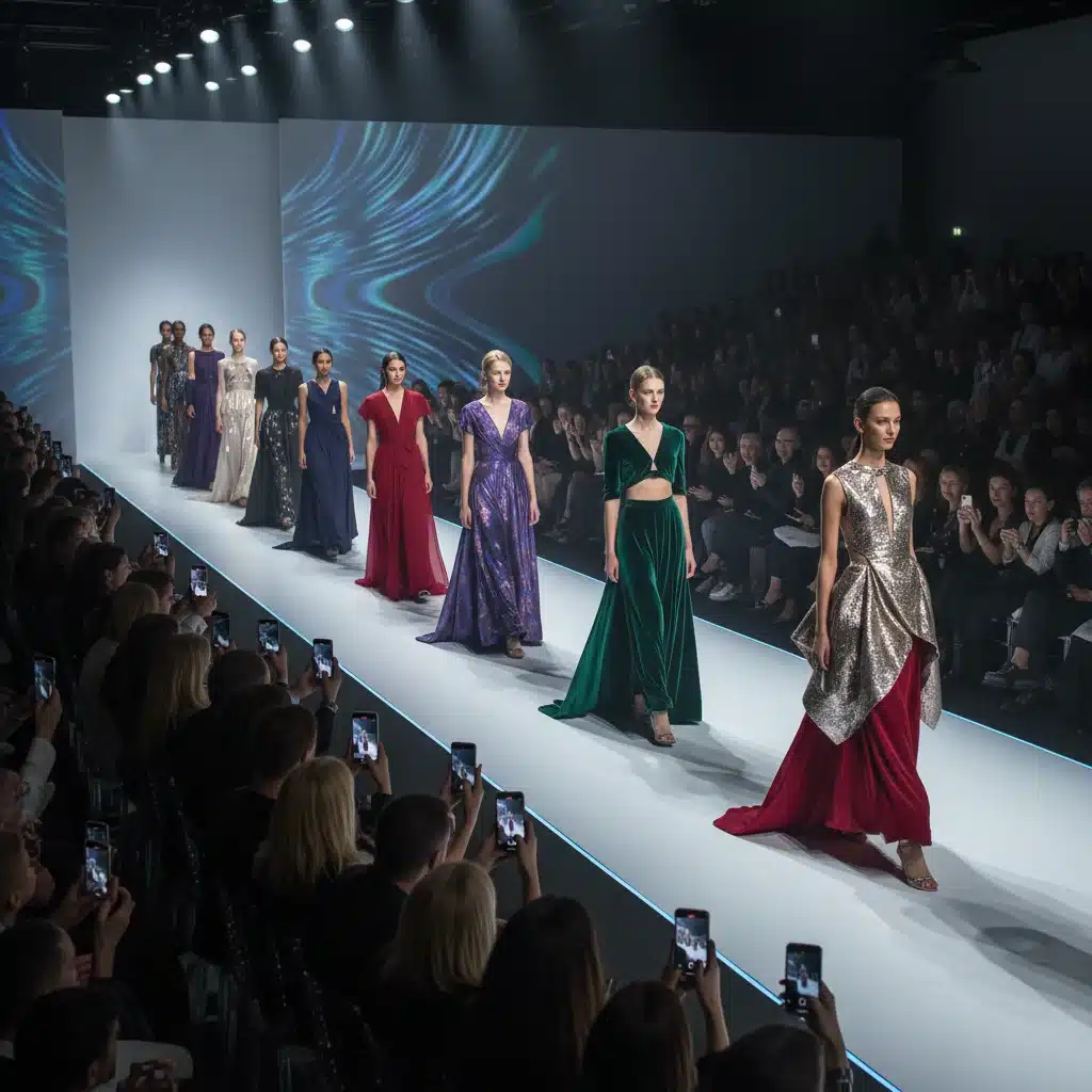 Models presenting a new fashion collection on a runway