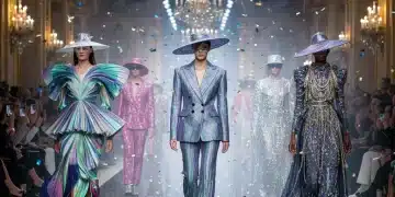 High Fashion 2026 Collections: Innovation vs. Heritage in Luxury Brands Models on a runway showcasing avant-garde designs from a 2026 high fashion collection, embodying innovation and luxury.